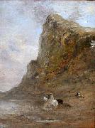 Eugene Fromentin Moroccan Horsemen at the Foot of the Chiffra Cliffs France oil painting artist